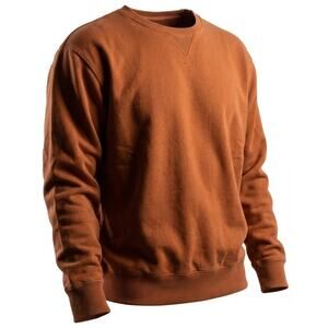 Hanes ComfortWash Men’s Crewneck Sweatshirt Large Rust Brown Pullover